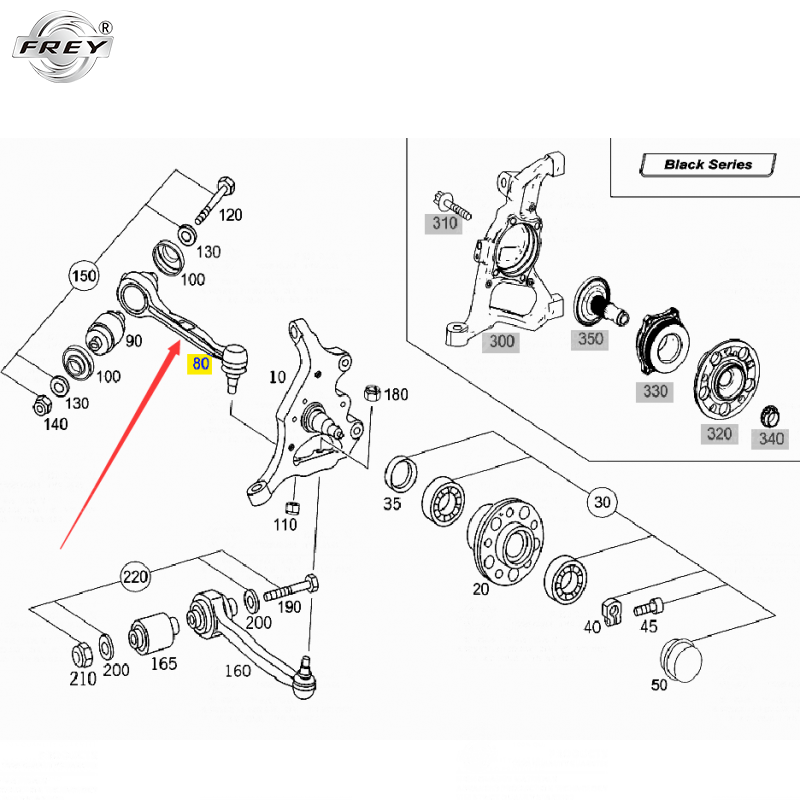 For Mercedes CLK 2002-2010 Upper Front Right Wishbone Suspension Arm