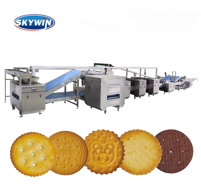 Завод Skywin, машина для производства печенья, автоматическая Полная производственная линия