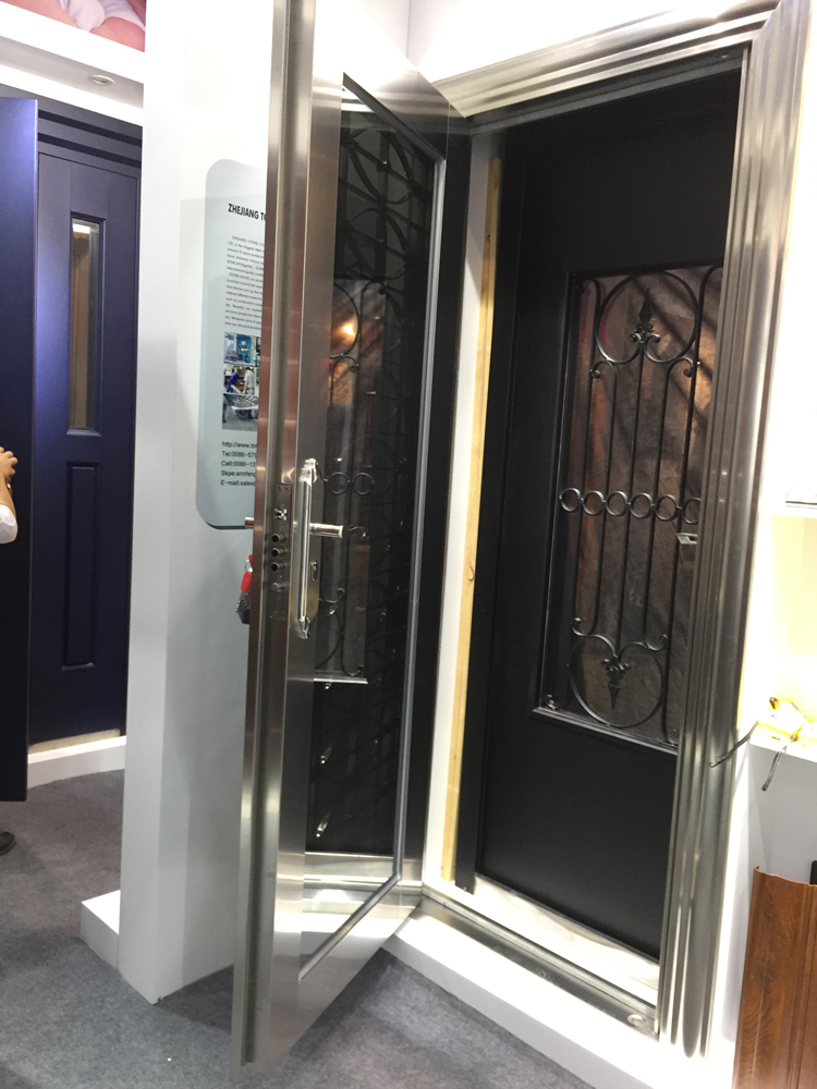 Customize Thickness Main Entry Door Designs Stainless Steel Swing Single Door