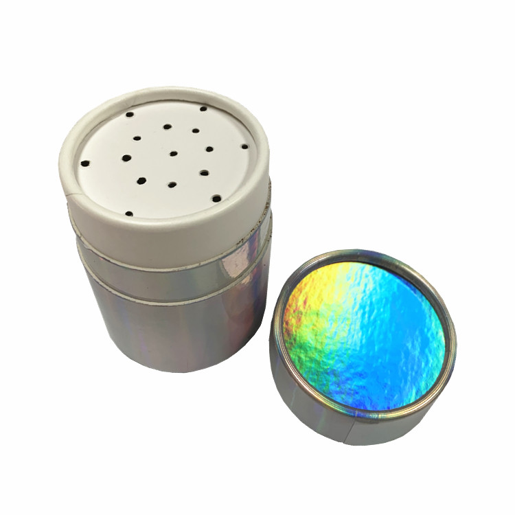 Custom made eco cardboard shaker Kraft paper tube spice salt packaging for powder