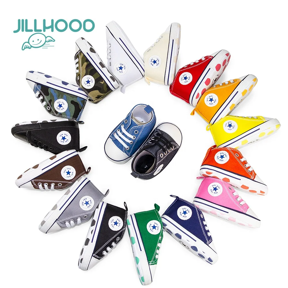 Нескользящая парусиновая обувь для новорожденных