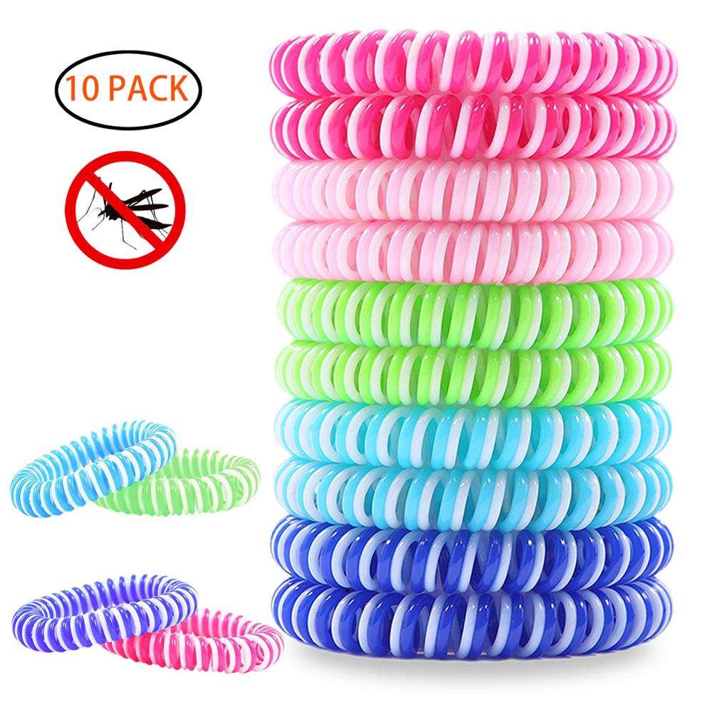 10 Pack Natural Mosquito Repellent Bracelet Set add 6 Pcs Mosquito Patches