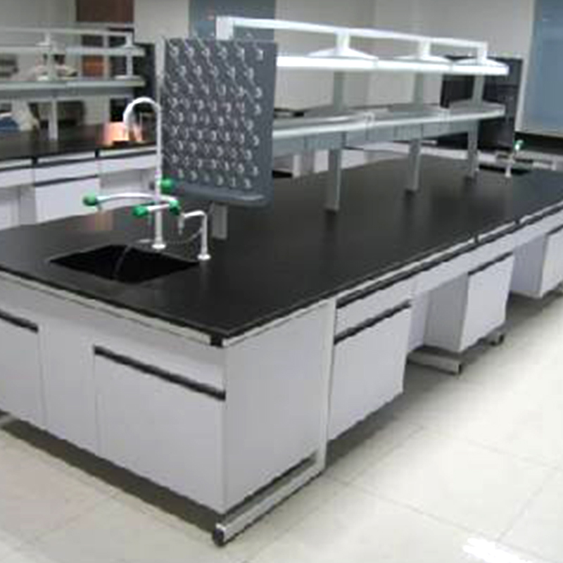 Polypropylene Laboratory Island Bench Stainless Steel Wood Lab Workstation Bench