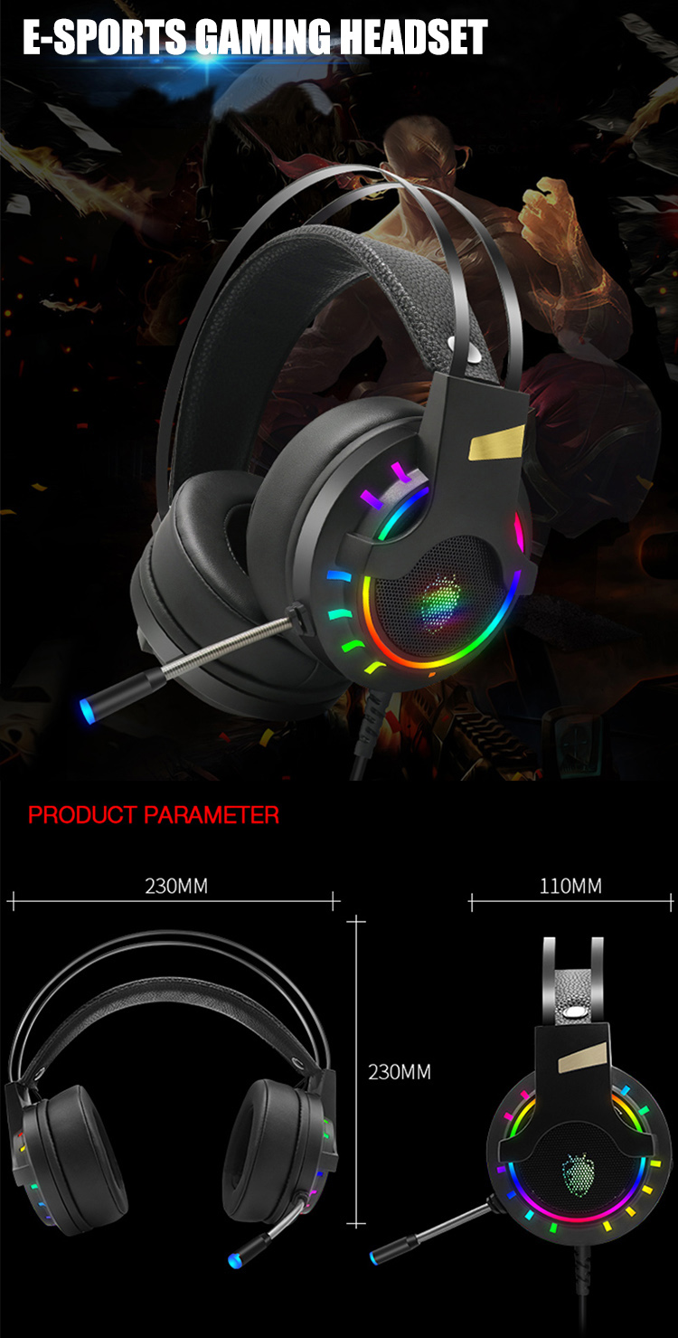 K3 Vibration RGB Gaming 7.1 Stereo-Headset 3D-Sound Bass USB-Kopfhörer|  Alibaba.com