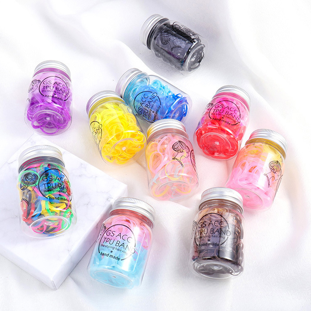 XQ004 Подарочная коробка Резиновая лента для волос для маленьких резинки для волос для маленьких девочек в стиле резинка веревка одноразовая резинка для волос, обтянутая тканью; Аксессуары для детей