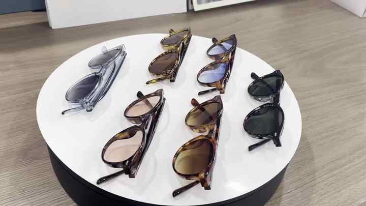 Trendy Round Frame Sunglasses With Uv400 Protection Oem