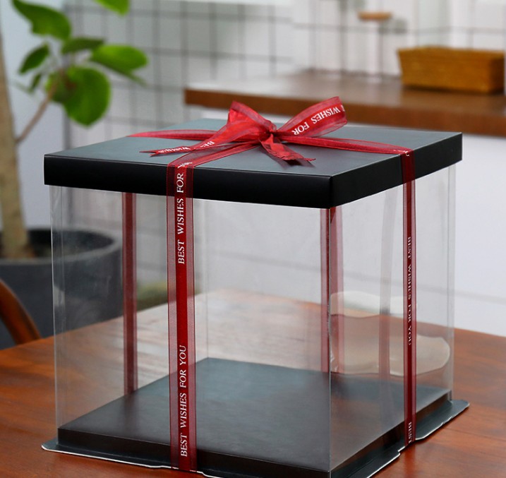 高透明生日蛋糕盒方形婚礼包装蛋糕盒 - buy square cake box