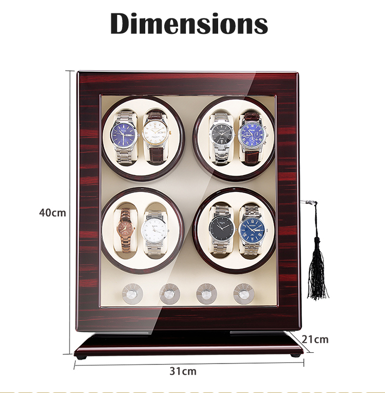 Watch display stand with lock 8 watches winding system wooden big watch winder box automatic