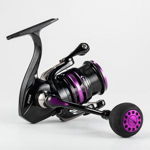 purple spinning reel