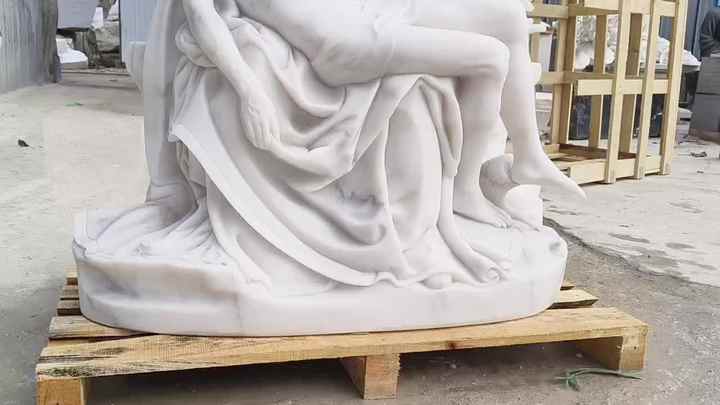 有名な彫刻マスターミケランジェロ宗教装飾天然石手彫り等身大白大理石