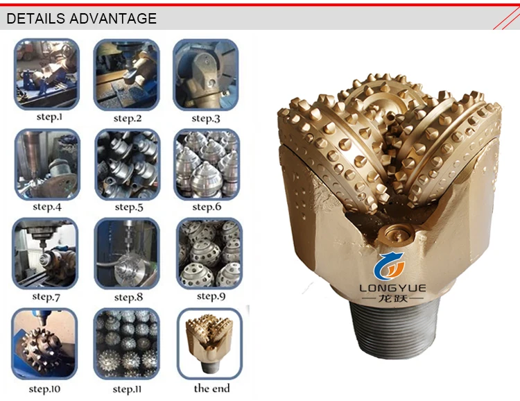Api 12-1/4" Tci Drill Bit Tricone Rock Bit For Soft To Hard Formation