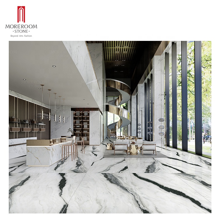 Плитка большого размера плитка панда белый мрамор фарфор камень