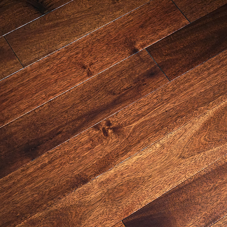 Big leaf acacia walnut color solid decking for living room