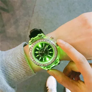 Wholesale Silicone Led Luminous Fashion Ladies Outdoor Watch Women Outdoor Sports Wristwatches Men Watch