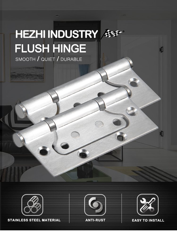 4x3x2 Stainless Steel Residential Wooden Door Hinge Flush Hinges
