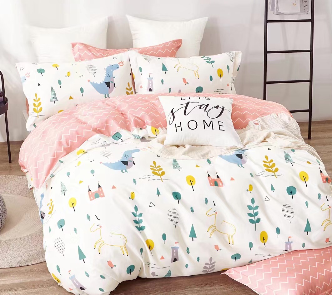 3 Piece Bedding Set Home Textile Cartoon Design Kids single child prince bedding , 100% Cotton Quilt Cove