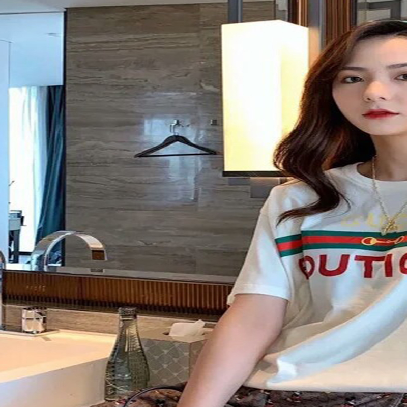 Новые летние товары, Классическая Модная брендовая роскошная дизайнерская хлопковая Футболка с мультяшным принтом и логотипом, белая