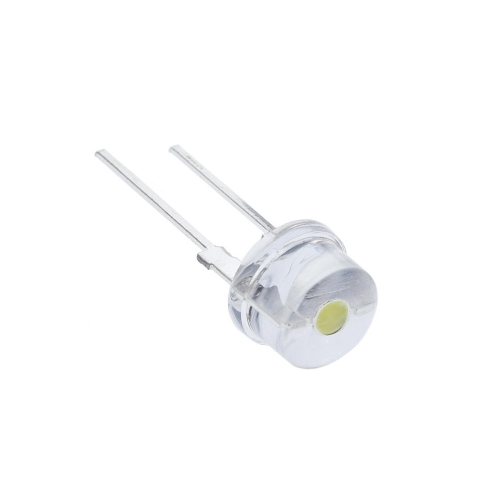NEW F8 8mm 0.5W 3.0-3.2V Straw hat LED White Super bright LED lamp Wide Angle Transparent LED Lamp Strawhat LED