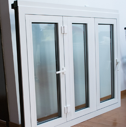 hot insulation and soundproof casement window and pvc upvc vinyl profile windows with double tempered glass