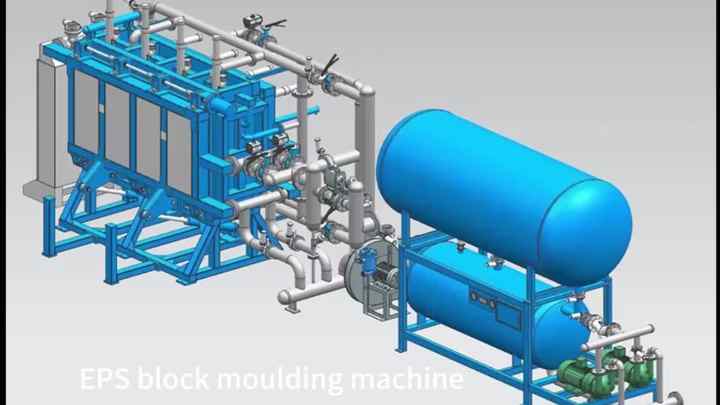 EPS Polystyrene Foam Compact Foam Block Making Machine PLC-Controlled ...