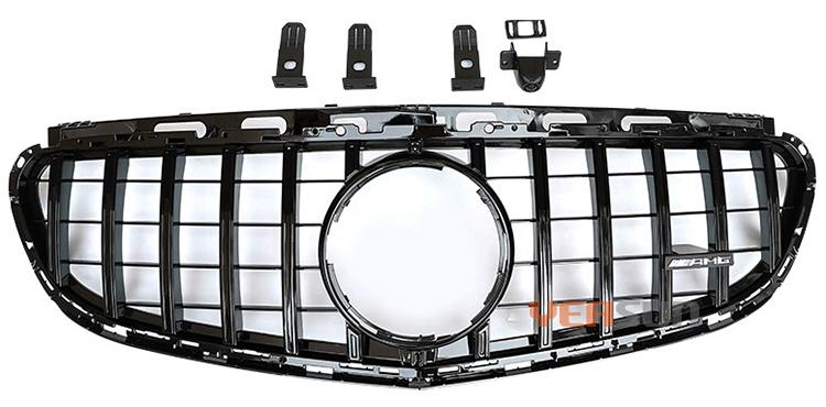 Hot Sale GTR Style Grille for Mercedes Benz W212 Black Silver Front Tuning Grill E Class 2014 2015