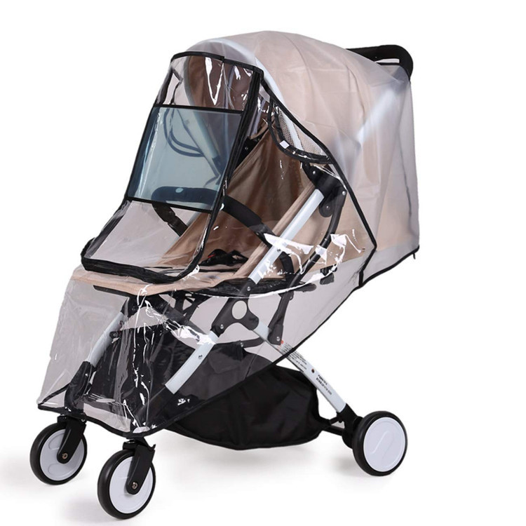 New Stroller Rain Cover Kids Infant Pushchair Transparent Windproof Dust Shield