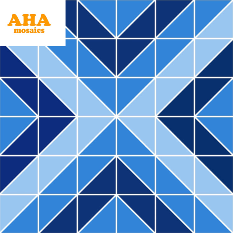 Hot Selling Swimming Pool Stone Mosaic  Polygon Pattern Art Mosaic Puzzle Tiles