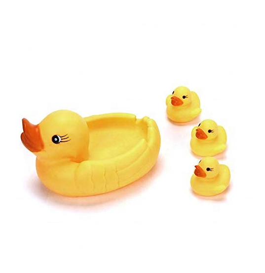 Мягкая ПВХ Виниловая пищалка на заказ дешевая плавающая семейная утка для ванны для ребенка