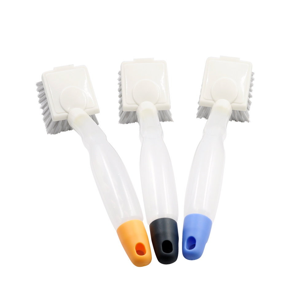High Quality Cheap Easily Cleaned Round dish brush with soap dispenser