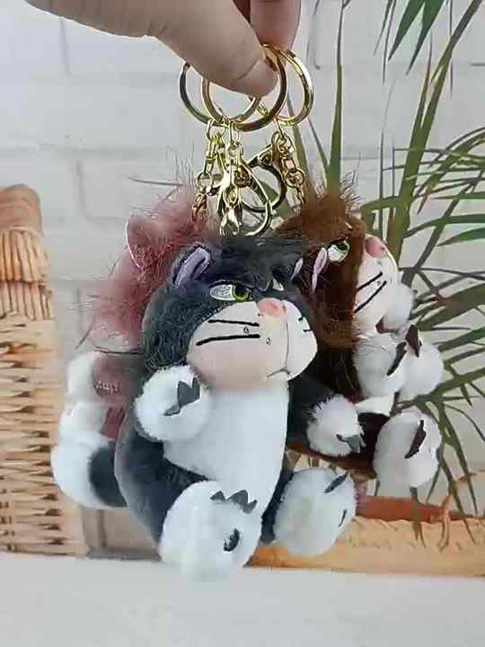 Peluche/Porte-clés Lucifer Chat Kawaii - Multicolore - Accessoire Mignon Pour Sac - Neuf