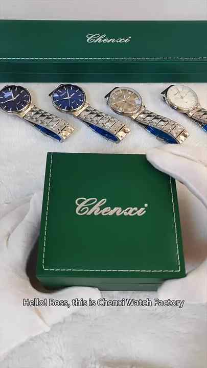 CHENXI 601 Silver Blue Business Watch for Men – Stylish Stainless