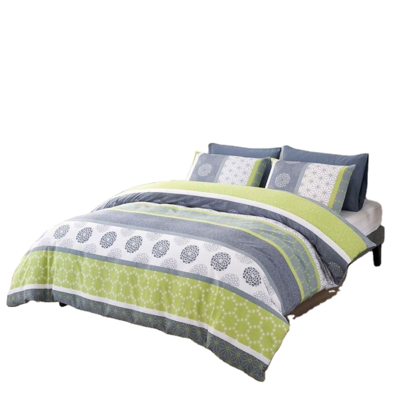 Полный размер для дома и отеля 100% хлопок сатин стеганые постельные принадлежности пододеяльник набор