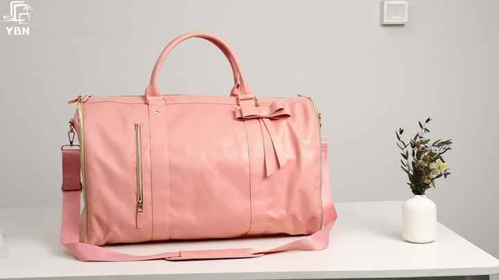 Custom Fashion 2-in-1 Foldable PU Leather Duffle Bag for Women