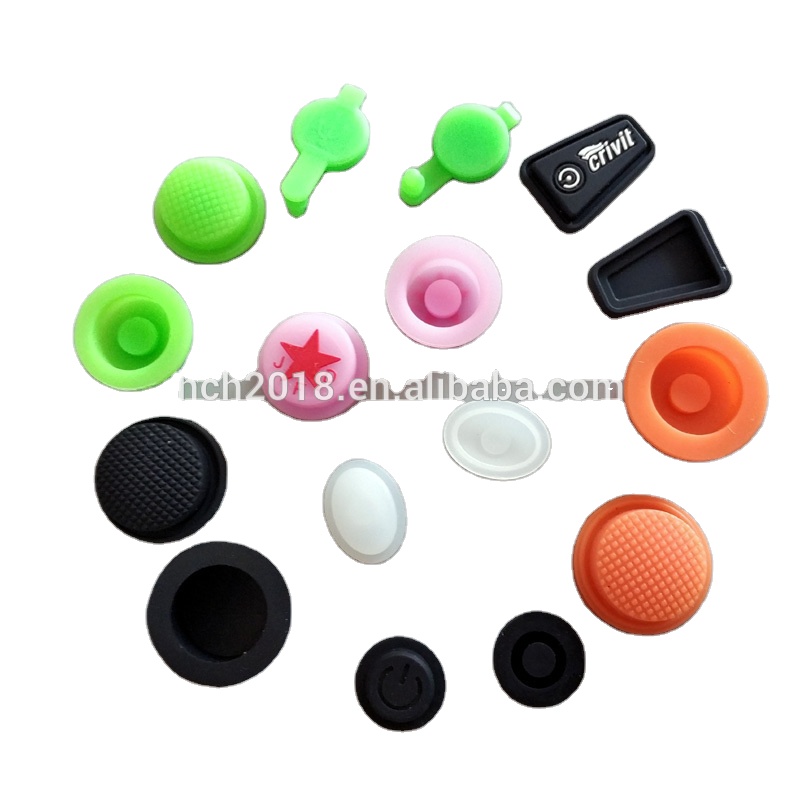 Custom made protective Led flashlight cap rubber keypad silicone button