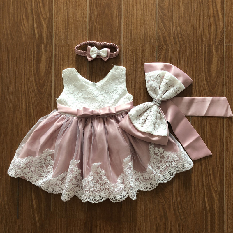 Fashion Girl Cute Bow Princess Dress Sleeveless Birthday Mesh Breathable Princess Dress