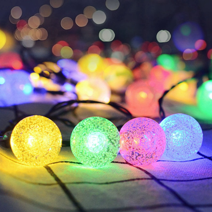 30/50 LEDS Crystal ball 6M/10M Solar Lamp Power LED String Fairy Lights Solar Garlands Garden Christmas Decor For Outdoor