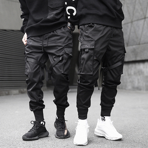 2019 Men Multi-pocket Harem Hip Pop Pants Trousers Streetwear Sweatpants Hombre Male Casual Fashion Cargo Pants Men