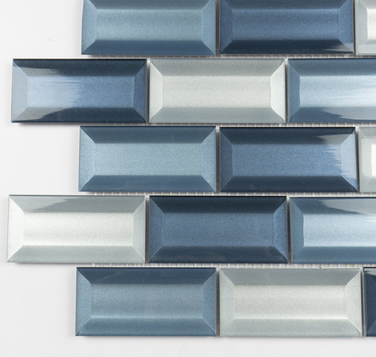 Blue Color 3D Glass Mosaics 3D Wall Tiles