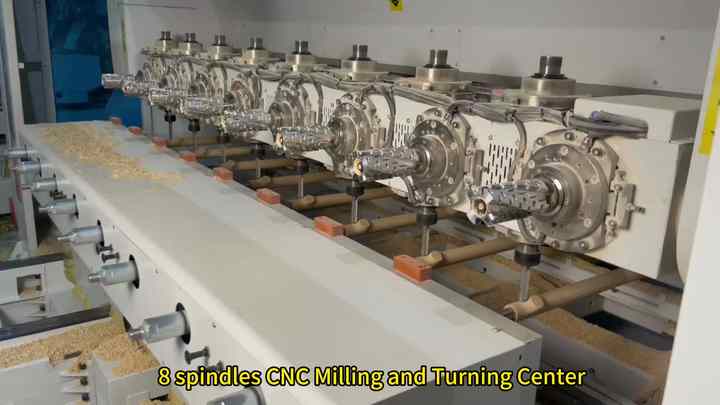 8 Spindles Vertical Wood Milling Machine 5 Axis Multi-Head Water Cooled ...