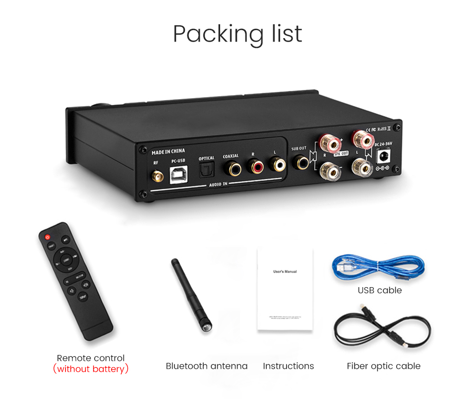 AIYIMA D05 2.1CH Bluetooth Power Amplifier & Subwoofer Amp