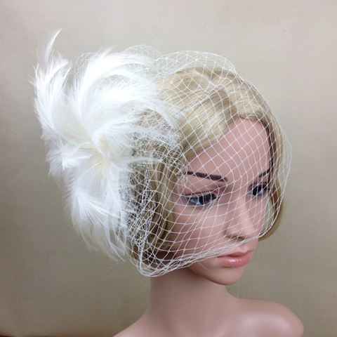 最新设计女士婚礼/派对白羽面纱迷人的新娘配饰