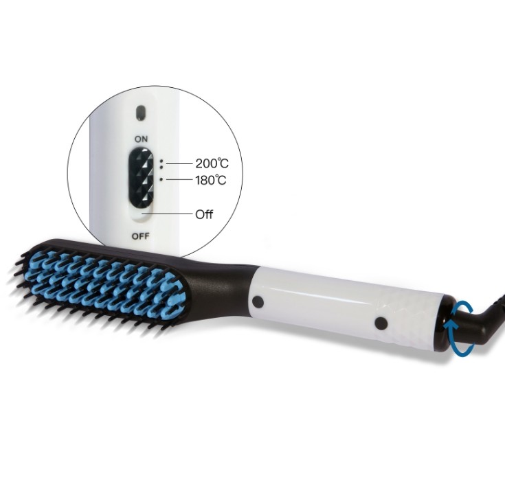 Электрическая расческа для бороды, Мужская расческа для выпрямления волос, щетка для укладки волос