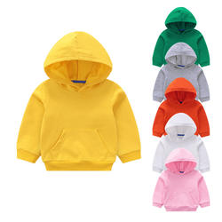 Primavera Do Bebê Do Outono Das Meninas Dos Meninos de Algodão Com Capuz Casaco Com Capuz Camisolas Hoodies Em Branco Criança