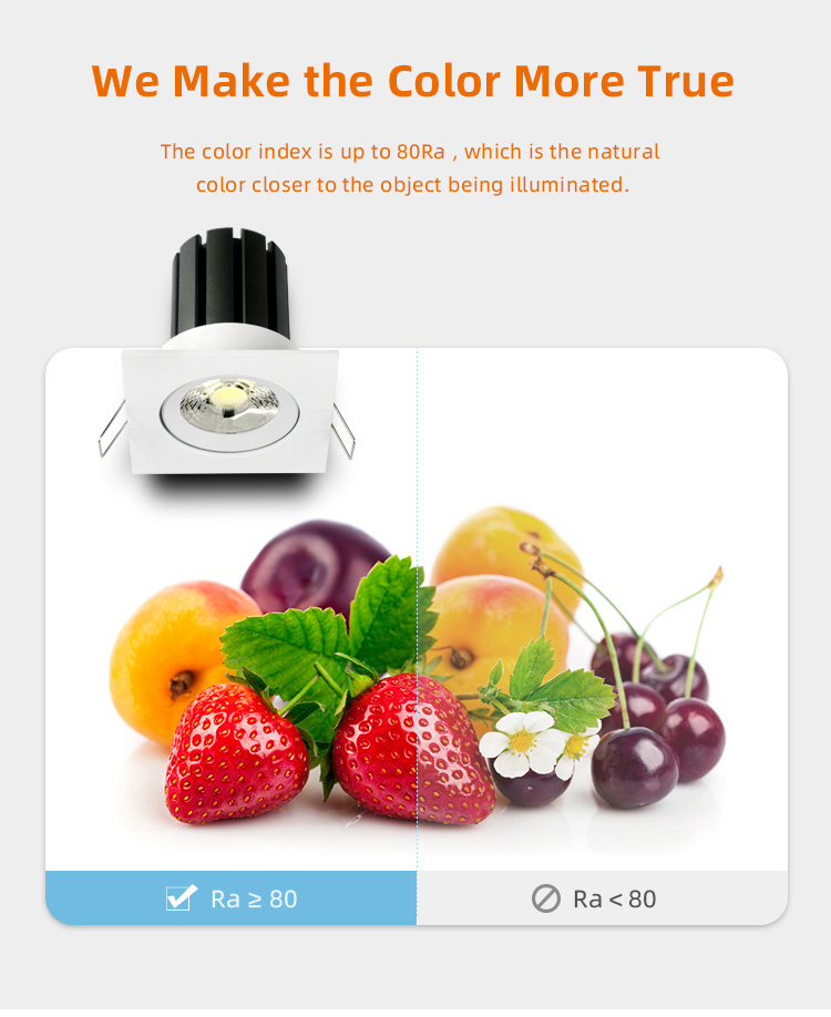 Dimmable 10w SAA Recessed Spot Light Downlight Square Adjustable Led Downlight Downlights