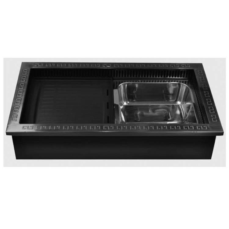 220 В коммерческий 3500 Вт горячий горшок индукционная плита корейский бездымного барбекю печь электрическая духовка жаркого и мгновенного кипения 2-в-1 плита