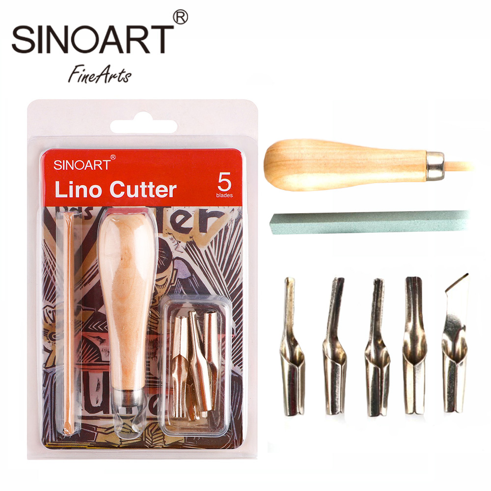 Economy Lino Cutter Handle with 5 Cutters