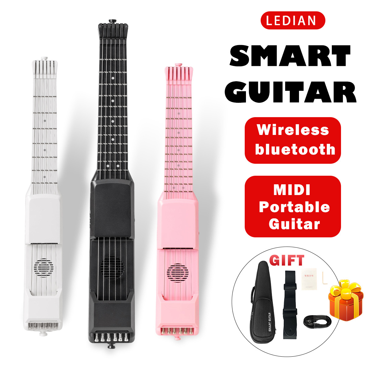 Mini Smart Electric Guitar for Children - Portable 7-12 Frets