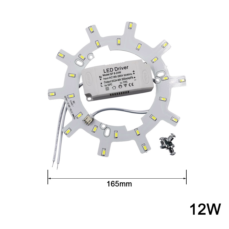 Moderne LED-Deckenleuchten 12–24 W, Lichtquellenmodul für Küche, AC220 V, Wohnzimmer, energiesparende Deckenbeleuchtung, Retrofit-Board