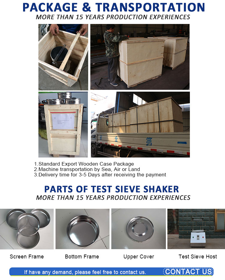 Multilayer Pharmaceutical Powder Particle Size Analysis 200mm/300mm Diameter Lab Test Sieve Shaker