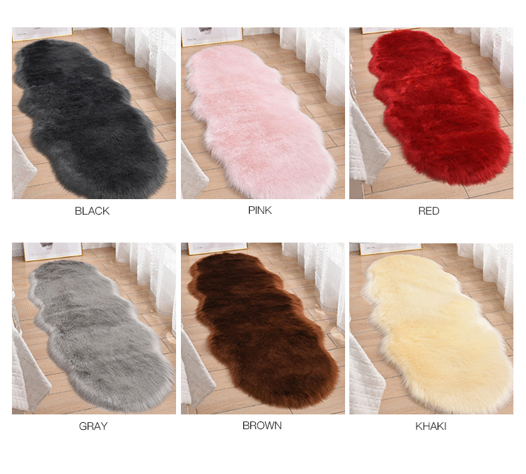 High quality modern style soft rectangle Artificial Wool Carpet Fake Wool Carpet Fur Carpet(图6)